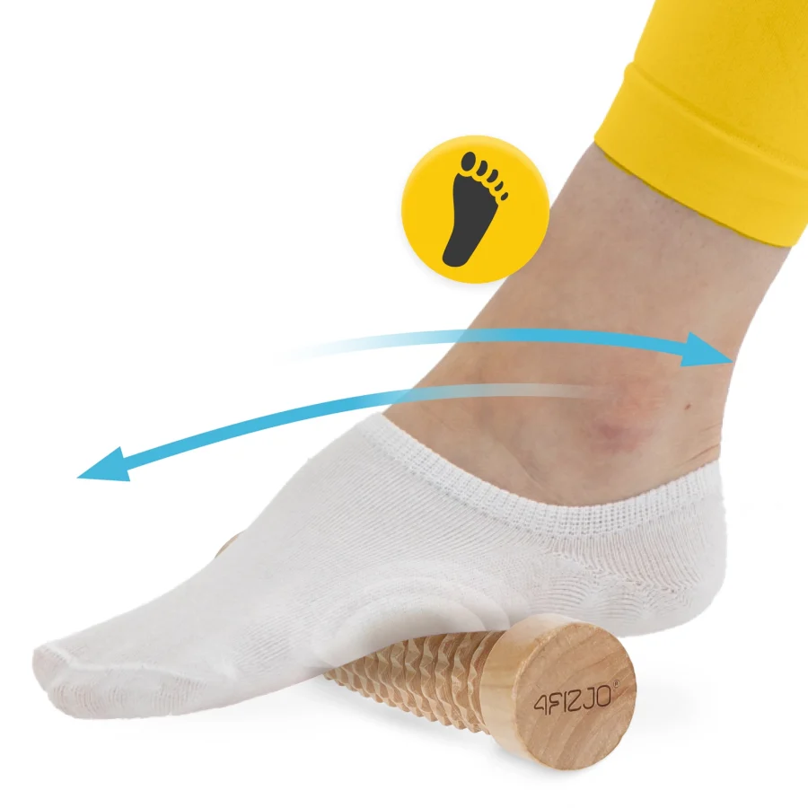Massasjerulle i tre – 19 cm – bilde 4 av 5