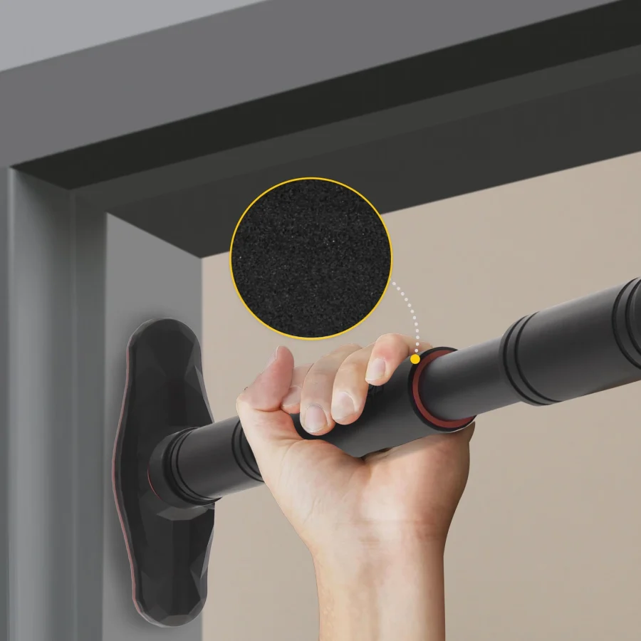 Justerbar dørstang til pullups – ULTRA rød, 66–100 cm – bilde 8 av 8