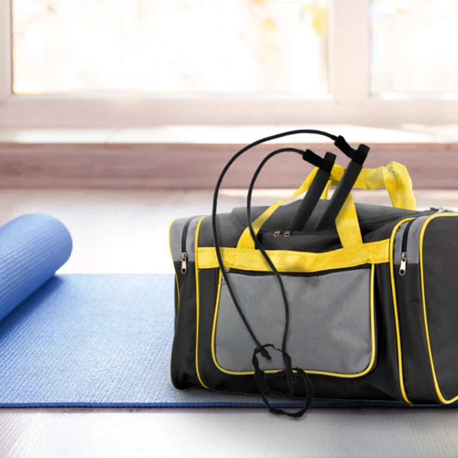 Pilatesstang med strikker – 90 cm, svart – bilde 7 av 7
