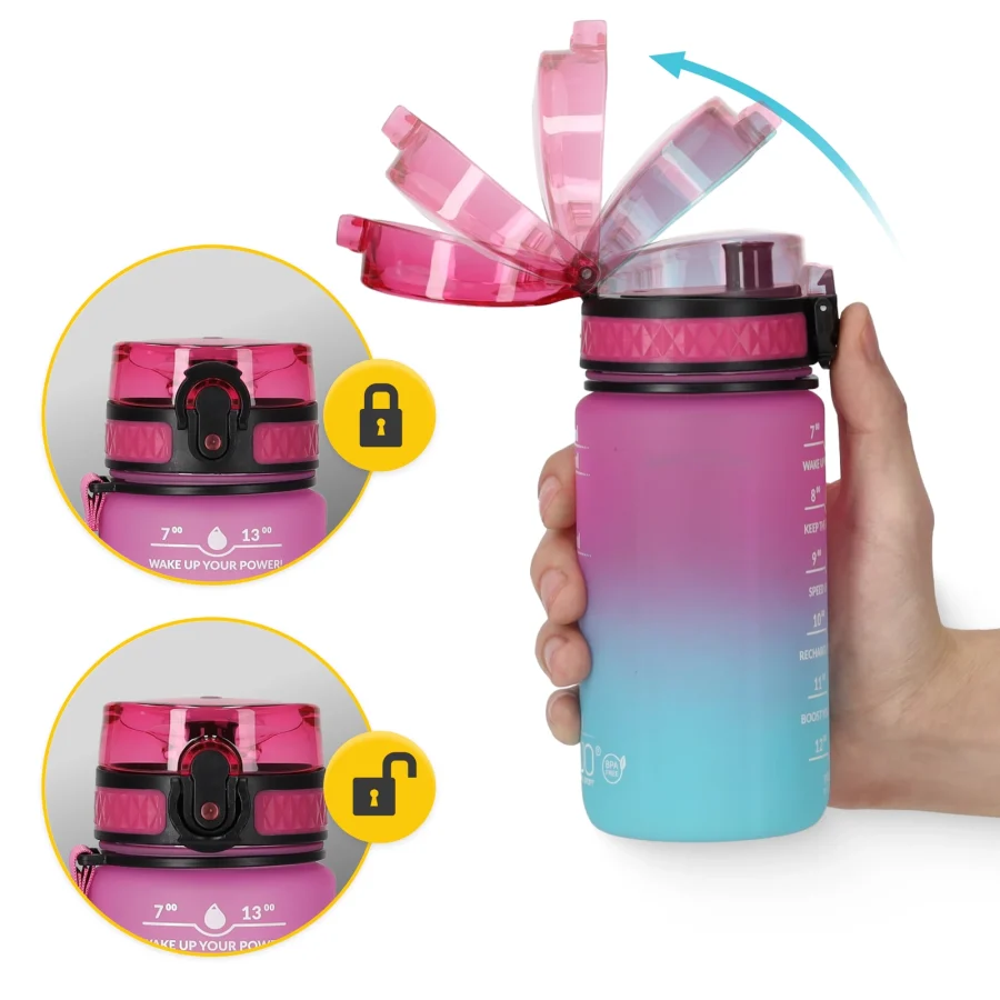 Motivasjonsflaske 0,5 l – rosa – bilde 3 av 8