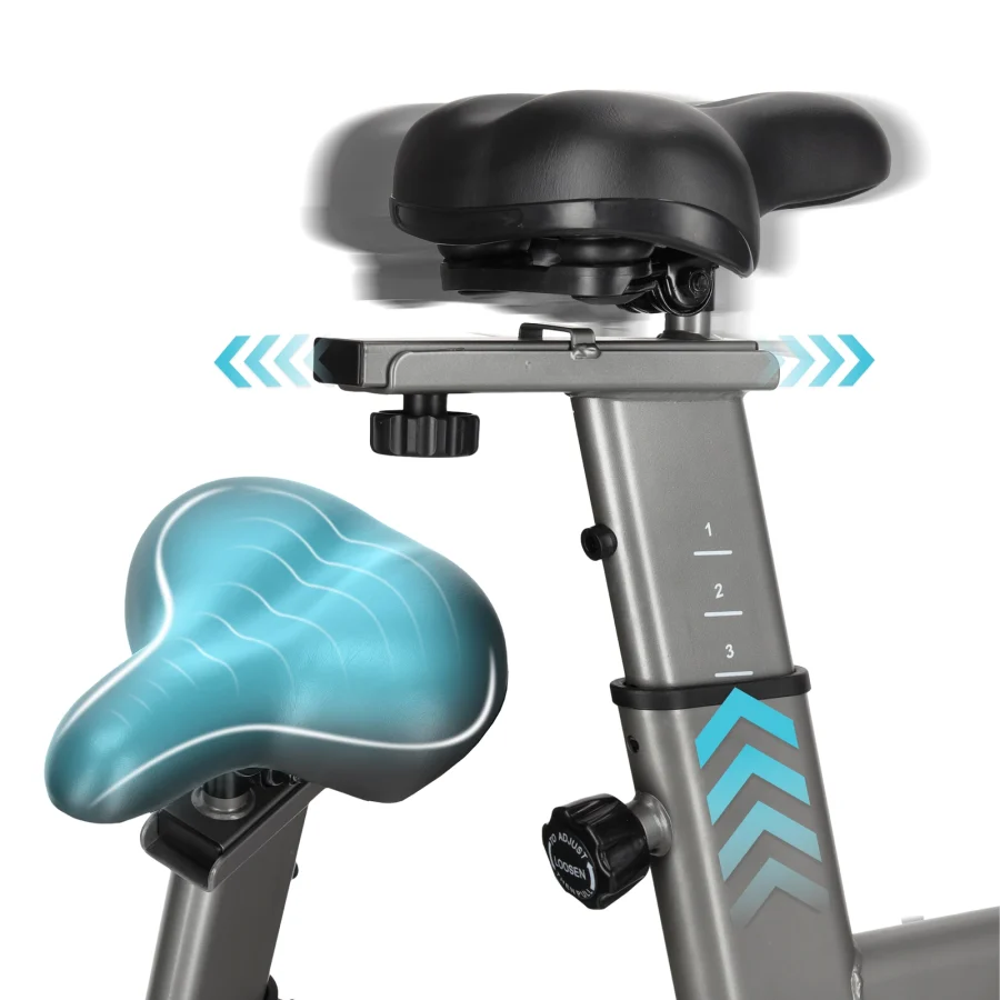 Spinningsykkel RACING – 13 kg svinghjul, grå – bilde 4 av 8
