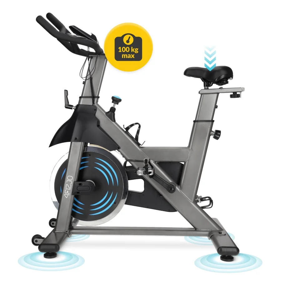 Spinningsykkel RACING – 13 kg svinghjul, grå – bilde 6 av 8