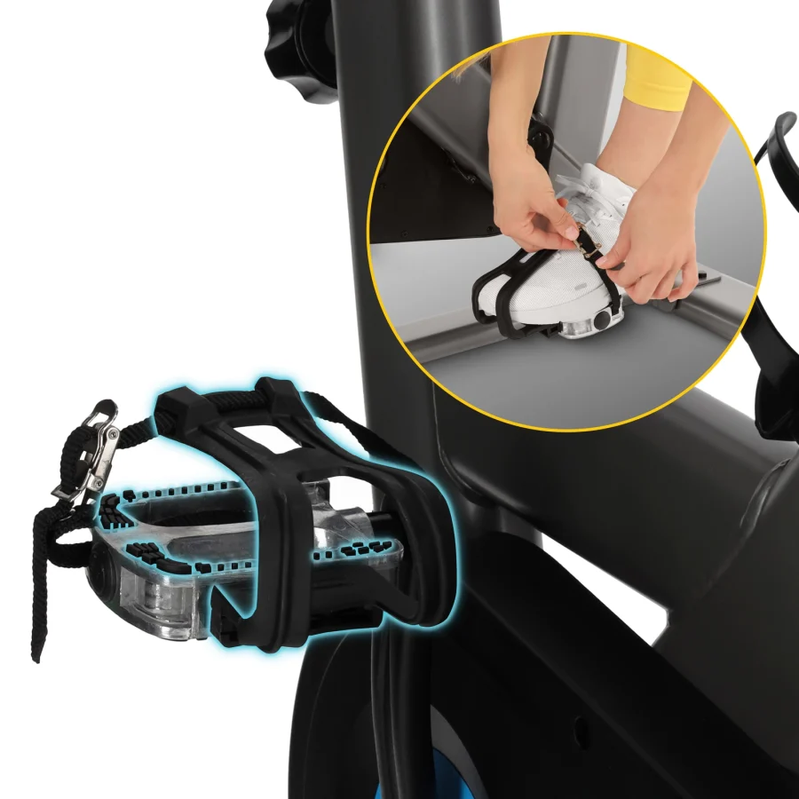 Spinningsykkel RACING – 13 kg svinghjul, grå – bilde 8 av 8