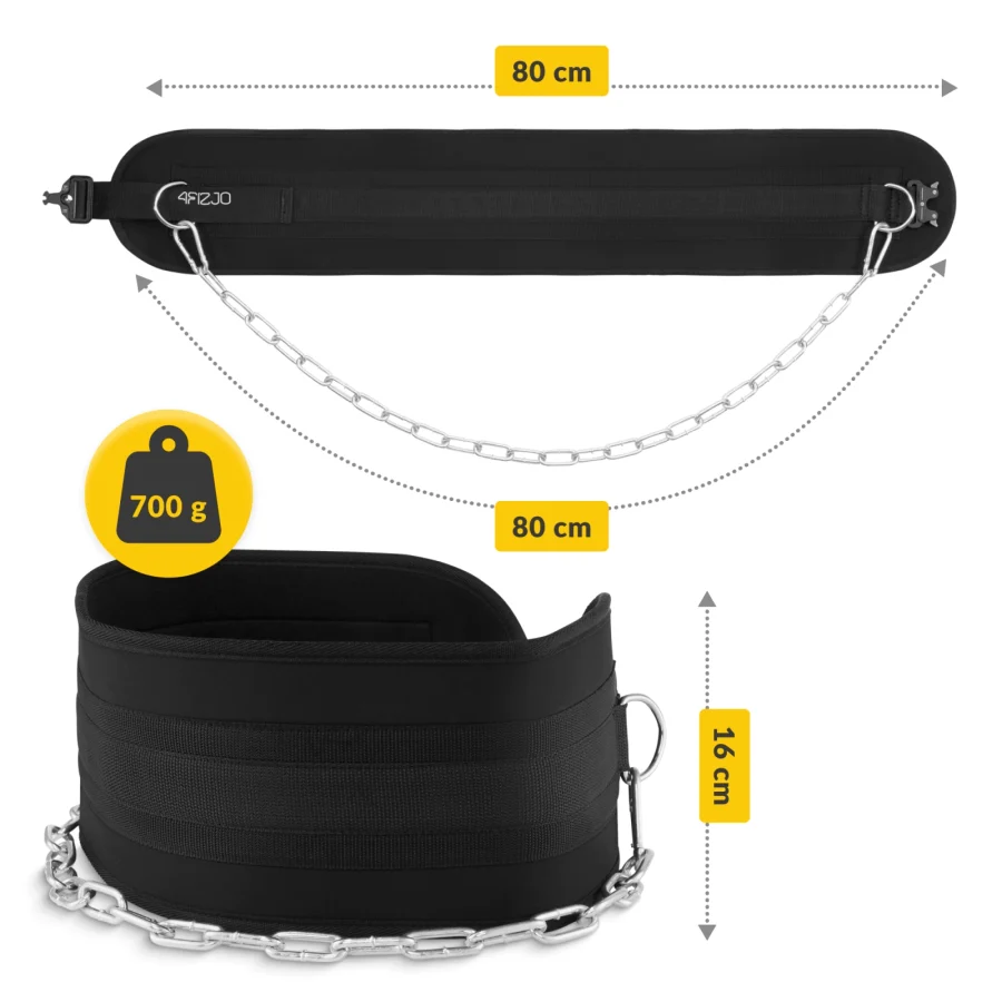 Dipbelte med kjede – 80 cm for ekstra belastning – bilde 2 av 6