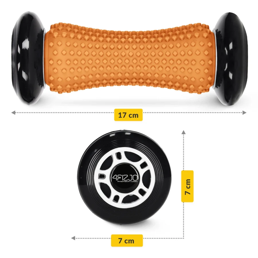 Spike Roller med knotter 17 cm – oransje – bilde 2 av 7