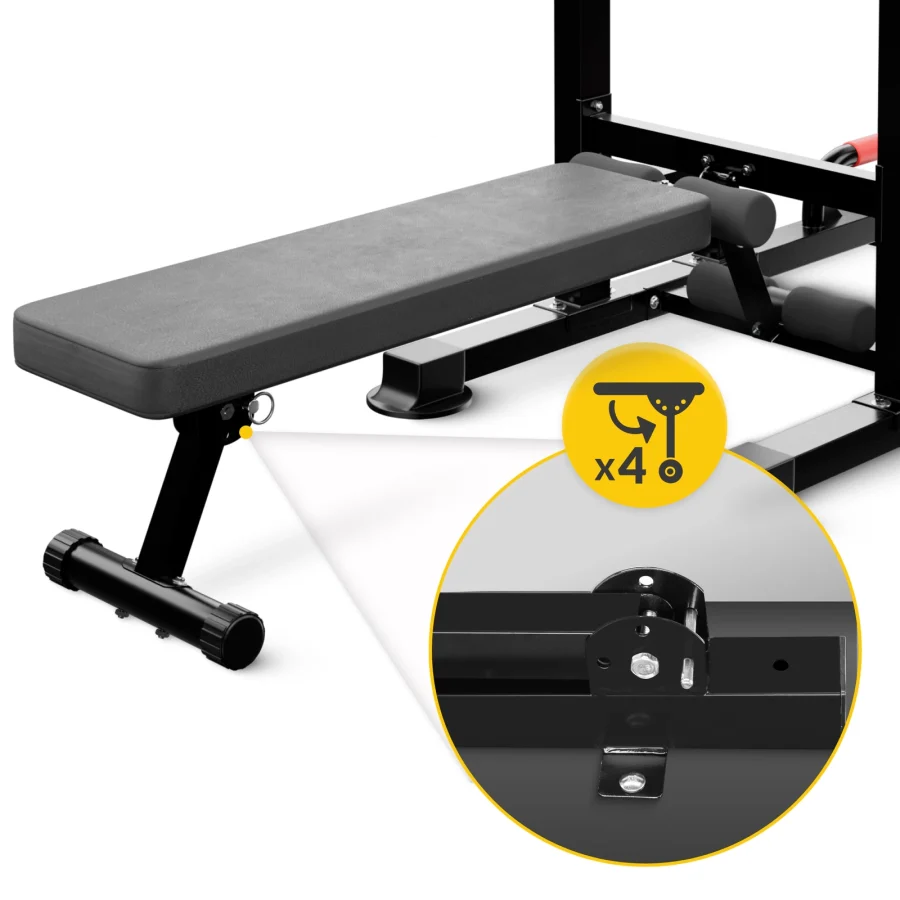 Multifunksjonell skinne med benk Pro+ – bilde 7 av 8