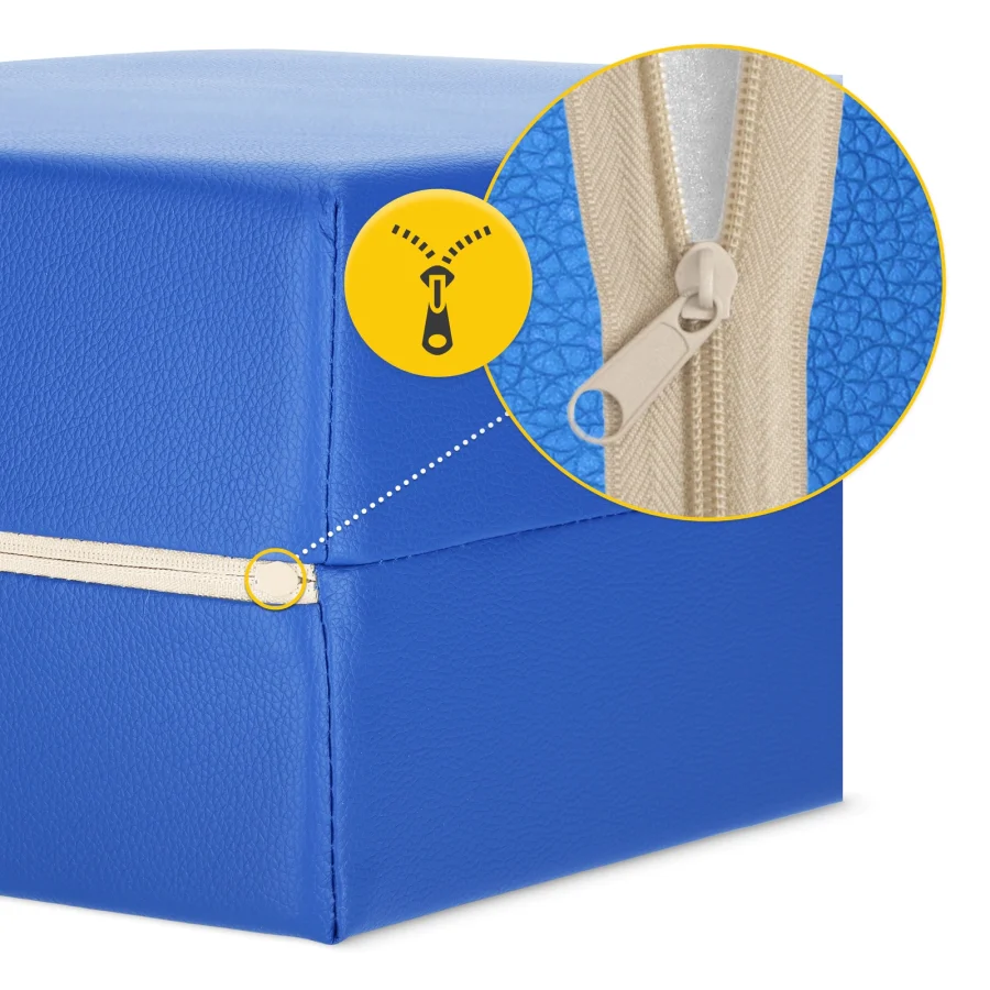 Rehabiliteringspute i kubeform 40 × 30 × 15 cm – blå – bilde 3 av 6