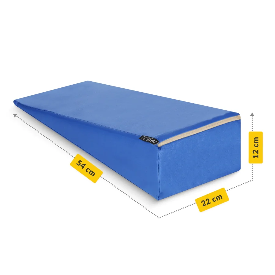 Støttekile for massasje og øvelser 54 × 22 × 12 cm – blå – bilde 4 av 6
