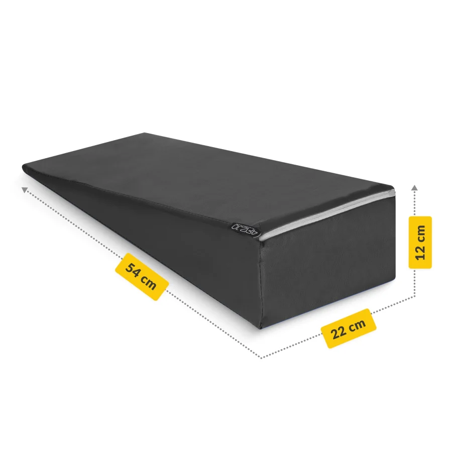 Støttekile for massasje og øvelser 54 × 22 × 12 cm – svart – bilde 4 av 6