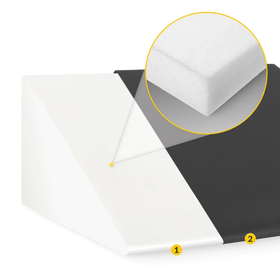 Støttekile til massasje 40 × 50 × 20 cm – svart – bilde 6 av 6