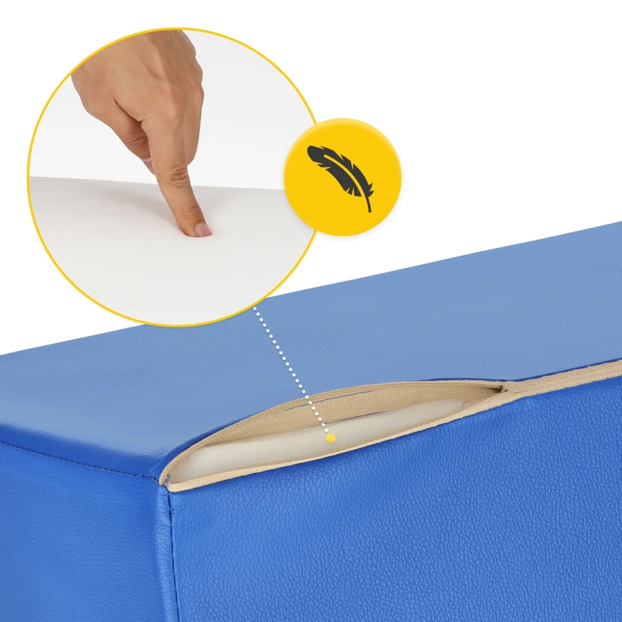 Støttekile til massasje 40 × 50 × 20 cm – blå – bilde 2 av 6