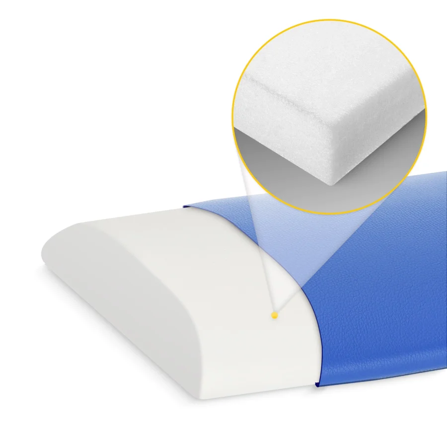 Halvrund støttepute for korsrygg 40 × 25 × 5 cm – blå – bilde 3 av 6