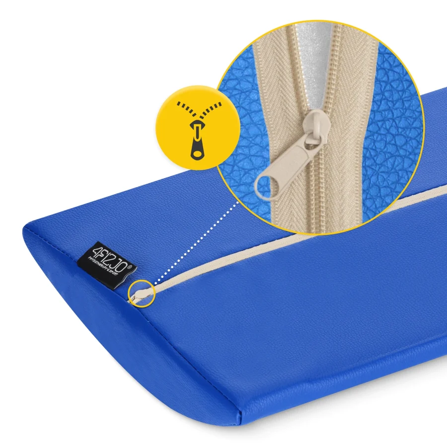 Halvrund støttepute for korsrygg 40 × 25 × 5 cm – blå – bilde 4 av 6