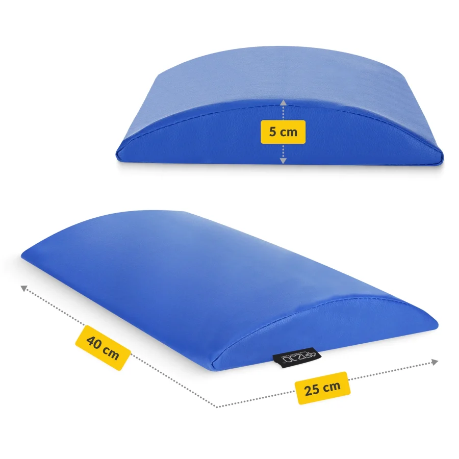 Halvrund støttepute for korsrygg 40 × 25 × 5 cm – blå – bilde 5 av 6