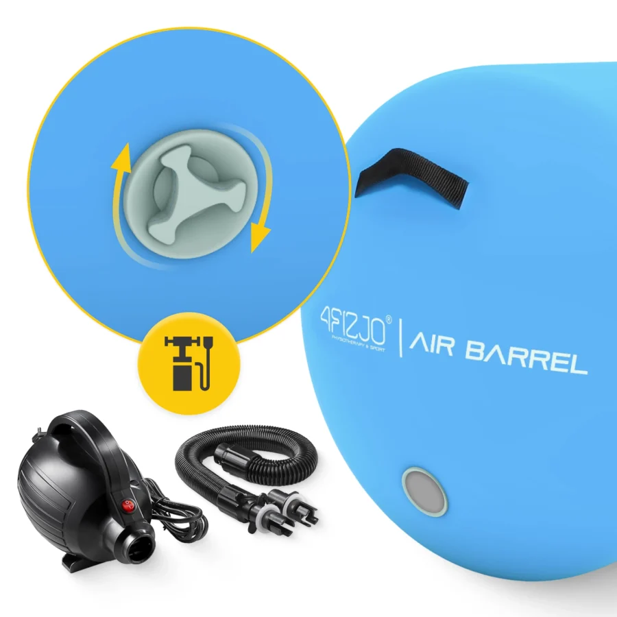 Oppblåsbar turnrulle Air barrel 75 cm blå – bilde 3 av 8