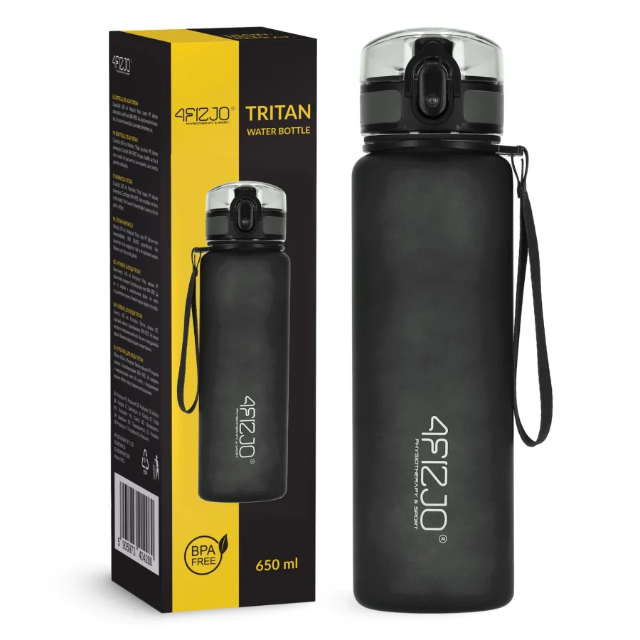 650 ml svart sportsvannflaske – bilde 1 av 8