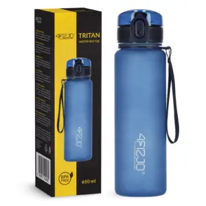 650 Ml Blå Sportsvannflaske