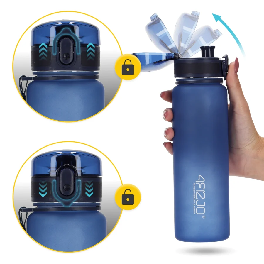 650 ml blå sportsvannflaske – bilde 2 av 8