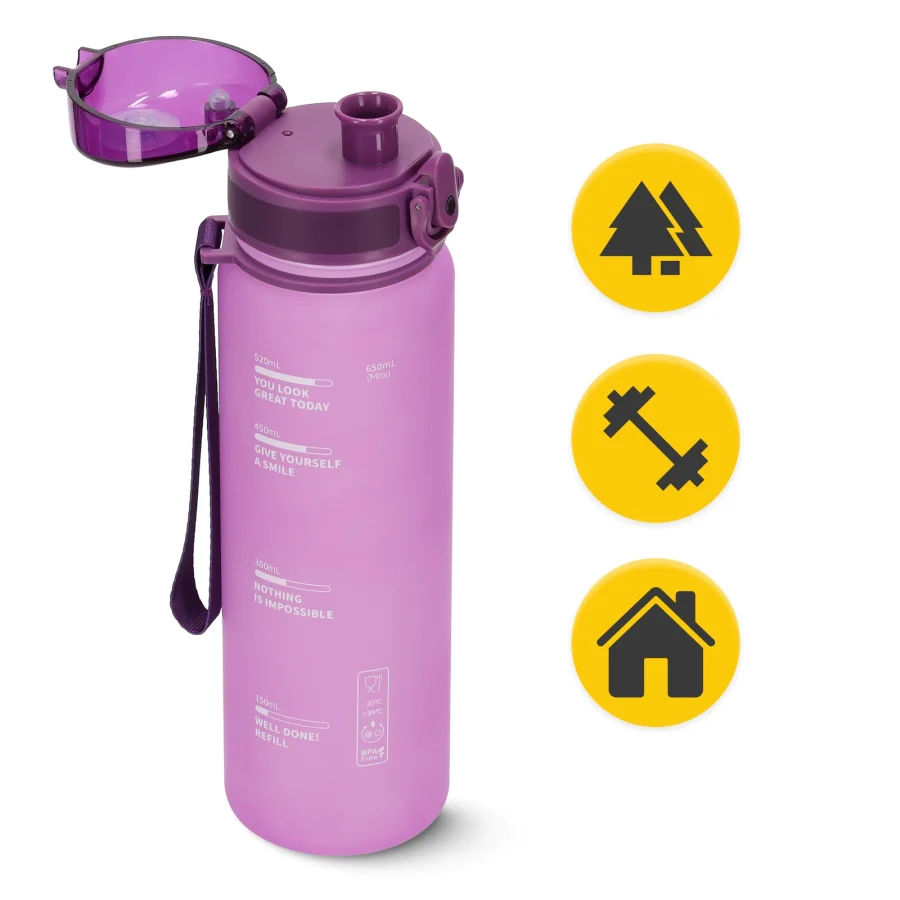 Drikkeflaske 650 ml i tritan – rosa – bilde 7 av 8