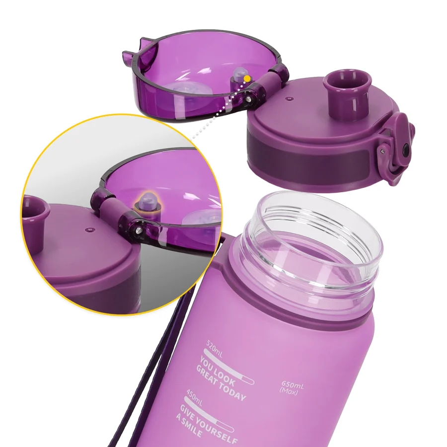 Drikkeflaske 650 ml i tritan – rosa – bilde 8 av 8