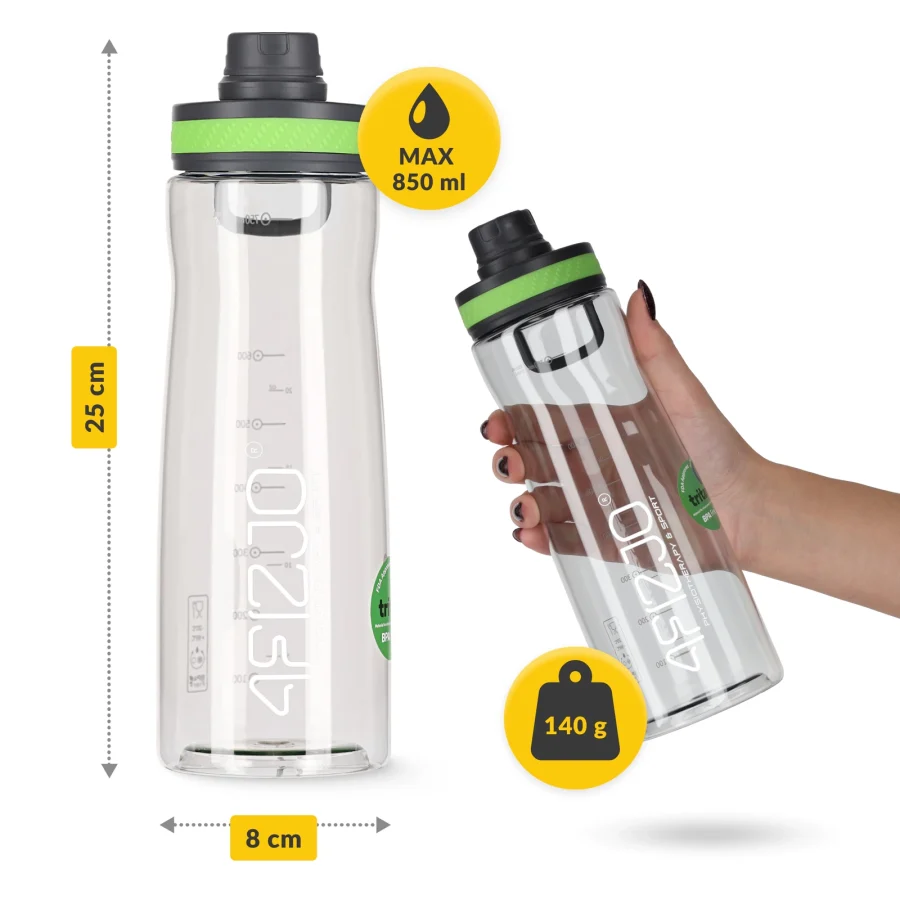 850 ml grønn sportsvannflaske – bilde 3 av 8