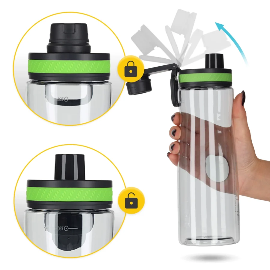 850 ml grønn sportsvannflaske – bilde 4 av 8