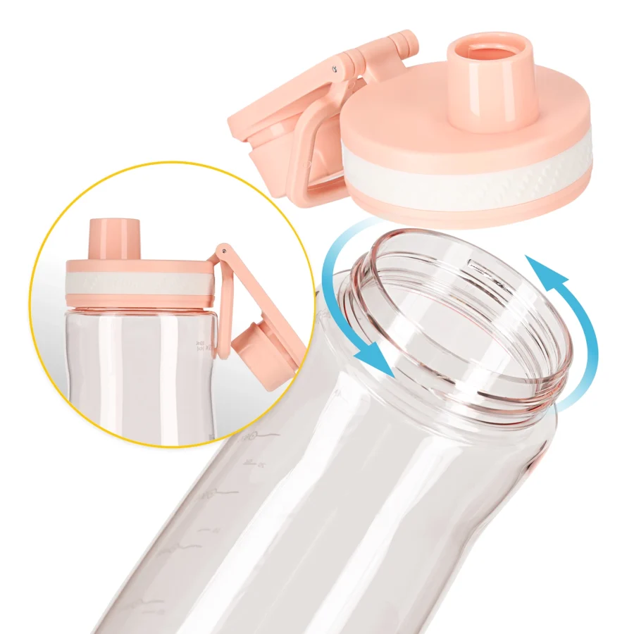 850 ml rosa sportsvannflaske – bilde 8 av 8