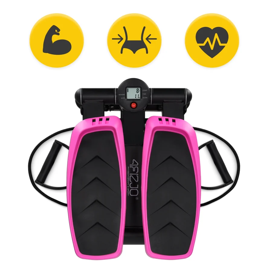 Ministepper EVO med treningsstrikker – rosa – bilde 2 av 7