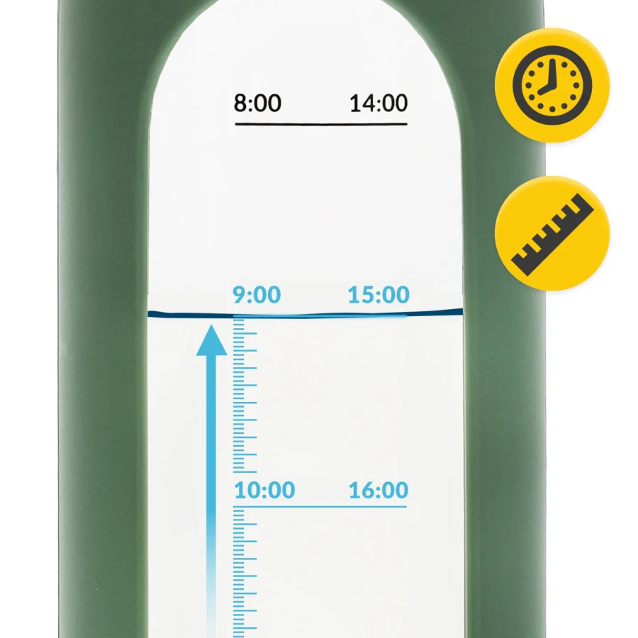 Drikkeflaske i glass 1 l – grønn – bilde 6 av 8