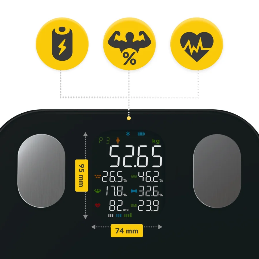 Digital badevekt med kroppsanalyse PRO – 180 kg – bilde 3 av 7