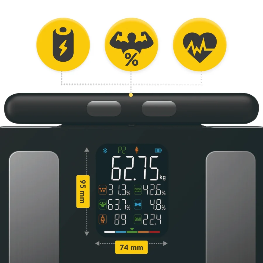 Digital badevekt med kroppsanalyse ULTRA – 180 kg – bilde 4 av 8