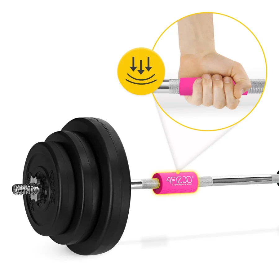 Fat grips silikongrep til vektstang – 2 stk., rosa – bilde 2 av 8