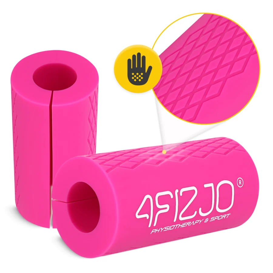 Fat grips silikongrep til vektstang – 2 stk., rosa – bilde 3 av 8
