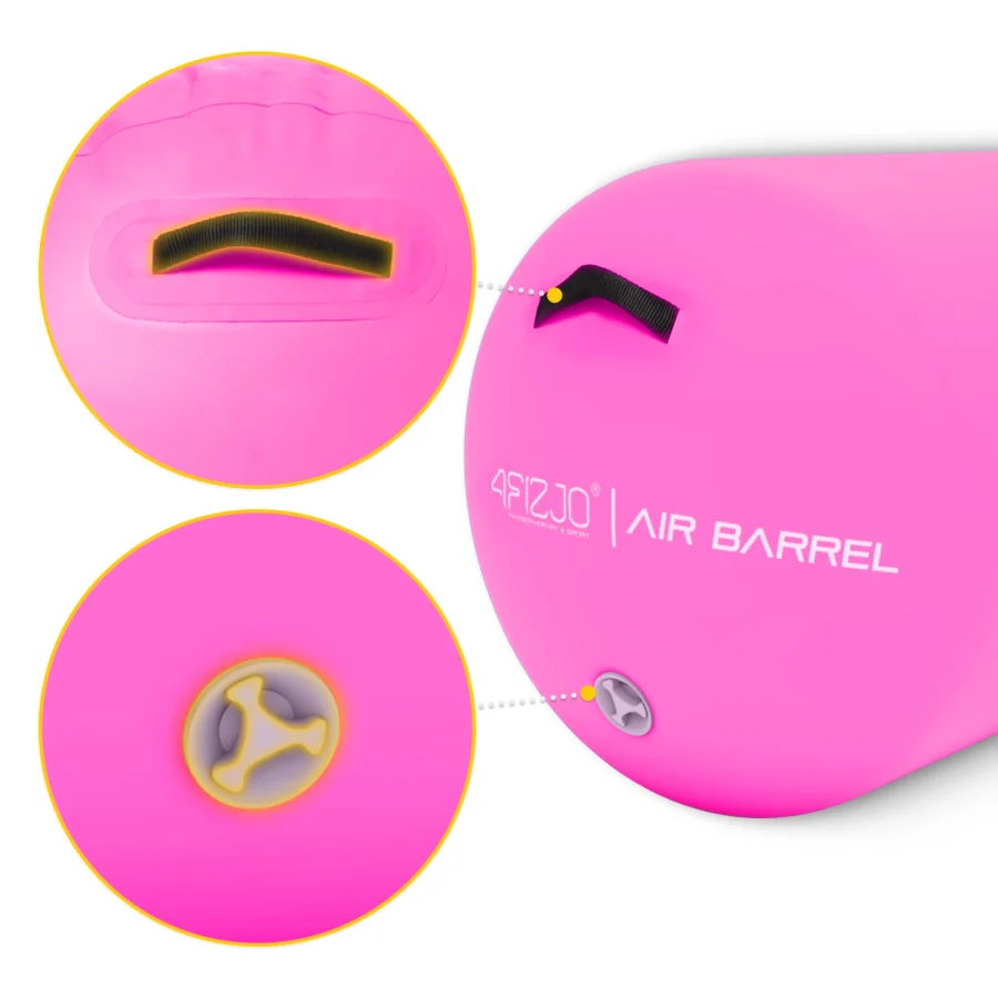 Oppblåsbar gymnastikkrulle Air barrel 60 cm rosa – bilde 6 av 8