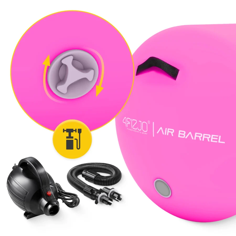 Oppblåsbar turnrulle Air barrel 75 cm rosa – bilde 3 av 8