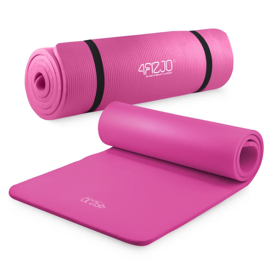 Treningsmatte NBR for yoga og fitness 1 cm rosa – bilde 1 av 8