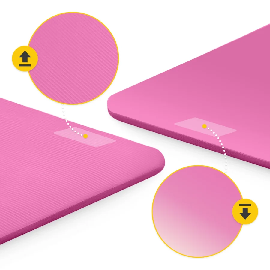 Treningsmatte NBR for yoga og fitness 1 cm rosa – bilde 3 av 8