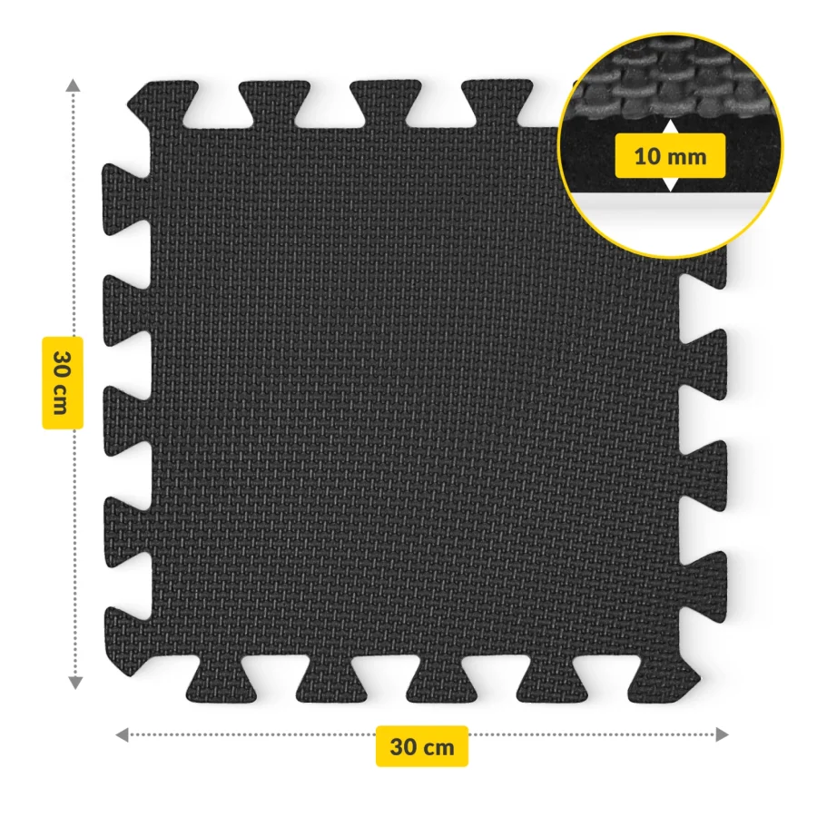 Puzzle skum beskyttelsesmatte for gulv 30 × 30 cm 24 stk – bilde 3 av 8