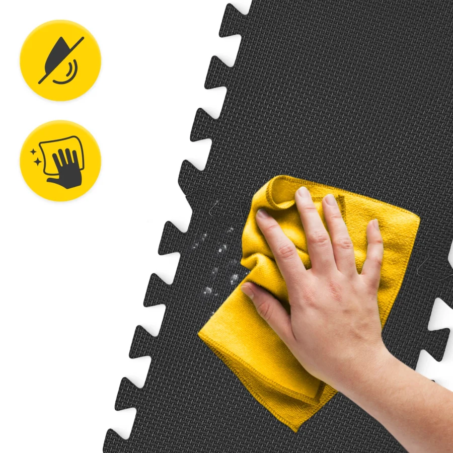 Puzzle skum beskyttelsesmatte for gulv 30 × 30 cm 24 stk – bilde 4 av 8