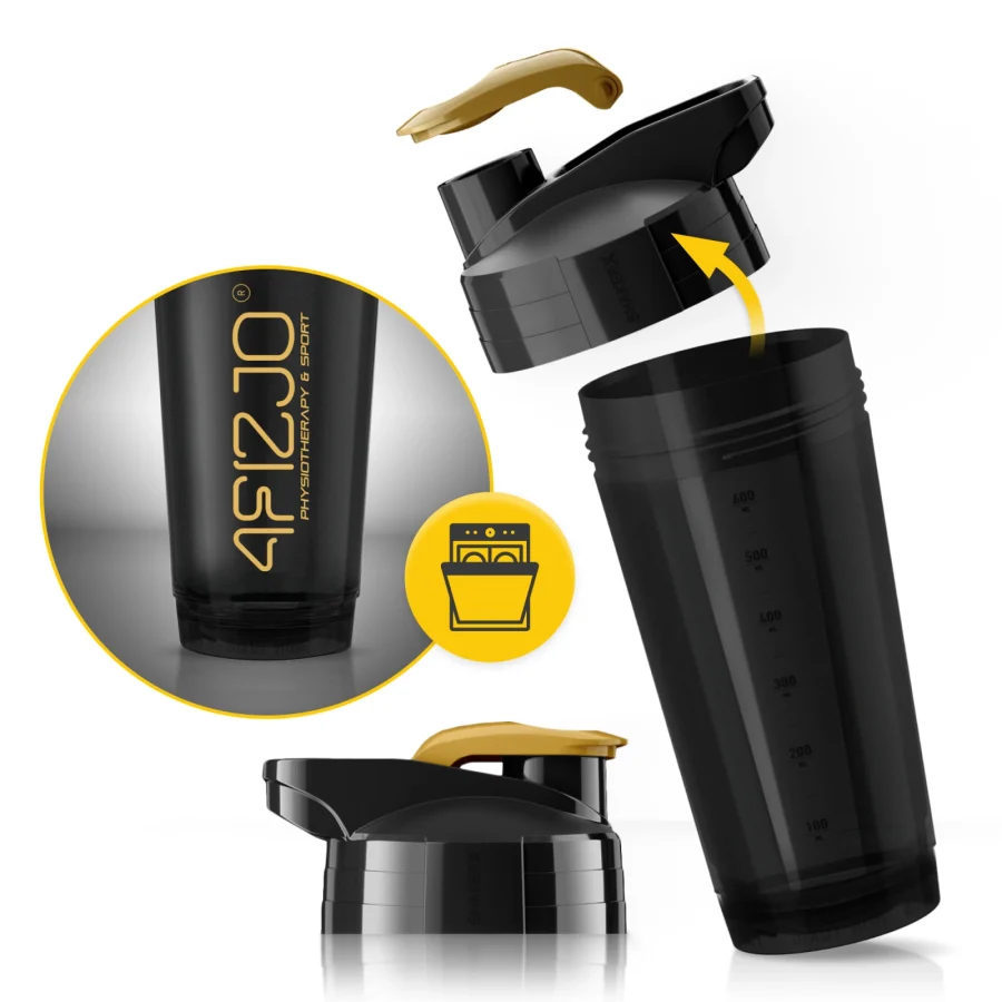 Sportsshaker ULTRA 700 ml – svart/gull – bilde 5 av 8