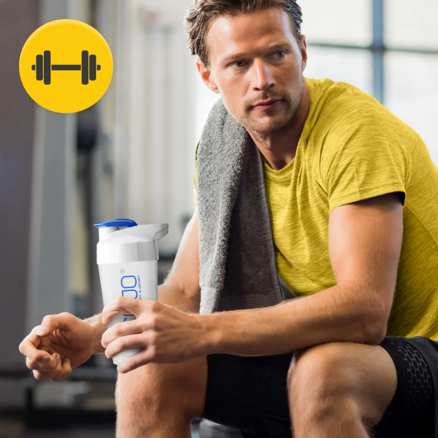 Sportsshaker ULTRA 700 ml – hvit/blå – bilde 4 av 8