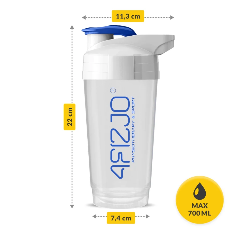 Sportsshaker ULTRA 700 ml – hvit/blå – bilde 5 av 8