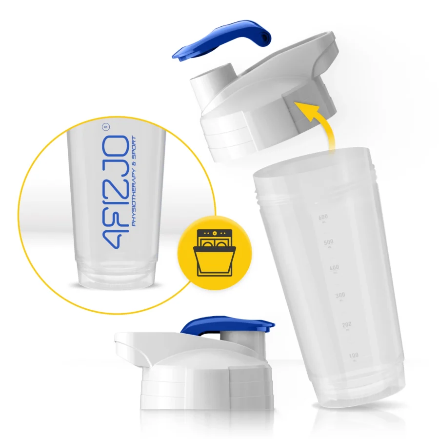 Sportsshaker ULTRA 700 ml – hvit/blå – bilde 7 av 8