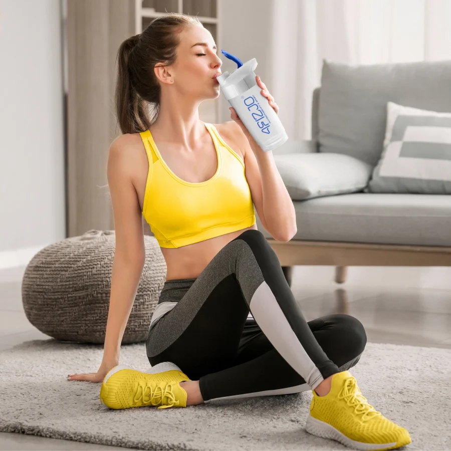 Sportsshaker ULTRA 700 ml – hvit/blå – bilde 8 av 8