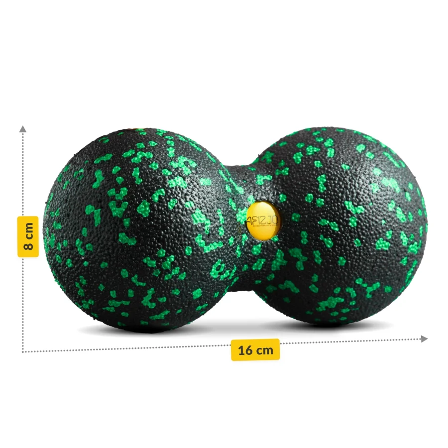 Dobbel EPP massasjeball 8 cm grønn – bilde 2 av 7