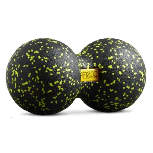 Dobbel Epp Massasjeball 12 Cm Gul
