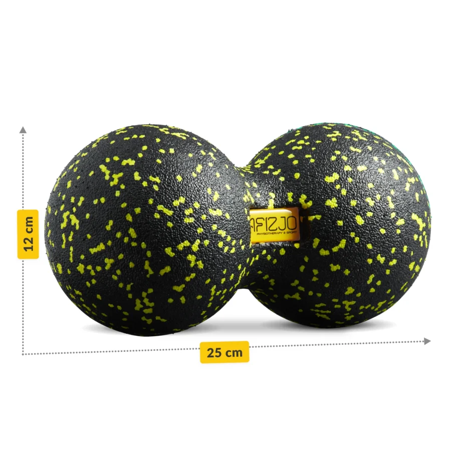 Dobbel EPP massasjeball 12 cm gul – bilde 2 av 7