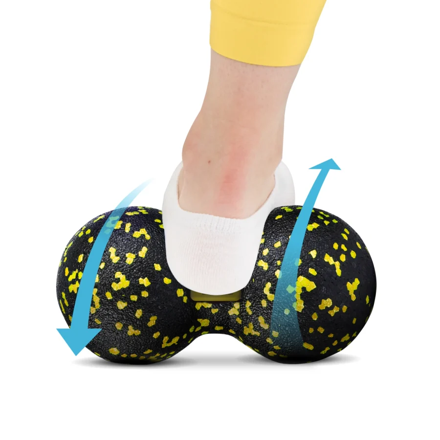 Dobbel EPP massasjeball 12 cm gul – bilde 7 av 7