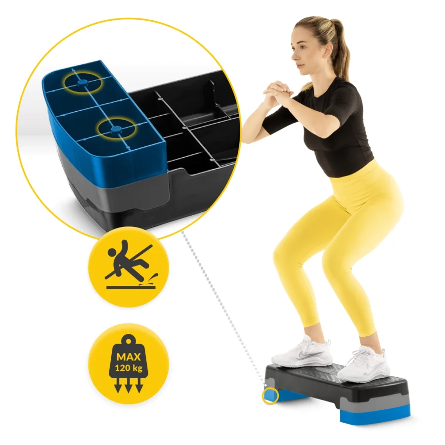 Aerobic stepper standard 2-Trinns blå – bilde 3 av 8
