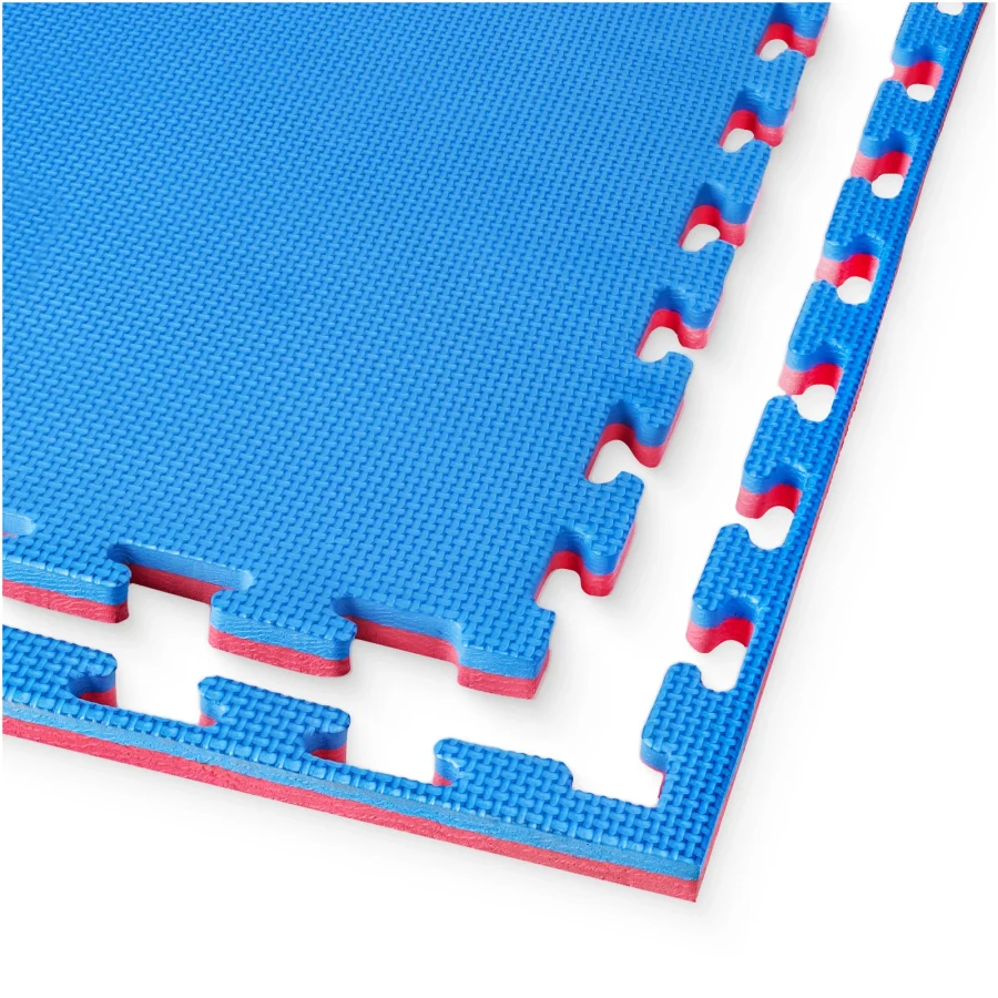 Puzzle gulvbeskyttelsesmatte i skum 100 × 100 cm blå – bilde 1 av 8